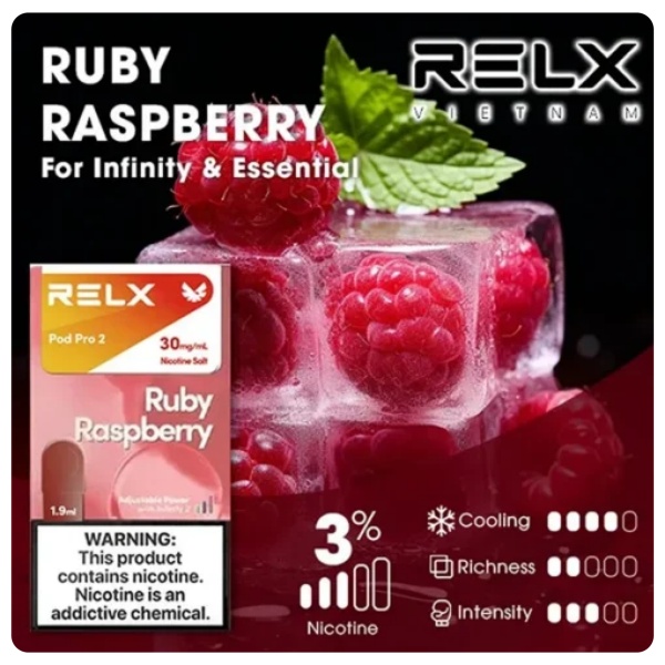 RELX樹莓紅寶石｜酸甜花果輕奢風味，溫柔不膩的少女感口糧